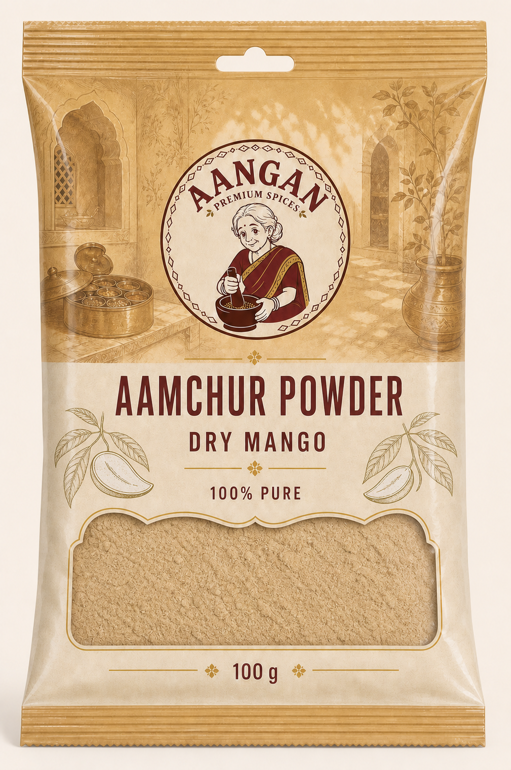 Aangan Aamchur Powder 100 g Indian spice packet