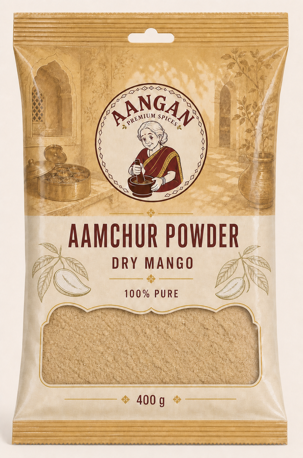 Aangan Aamchur Powder 400 g Indian spice packet