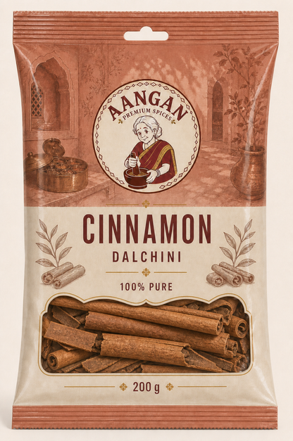 Aangan Whole Cinnamon 200 g Indian spice packet