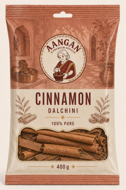 Aangan Whole Cinnamon 400 g Indian spice packet