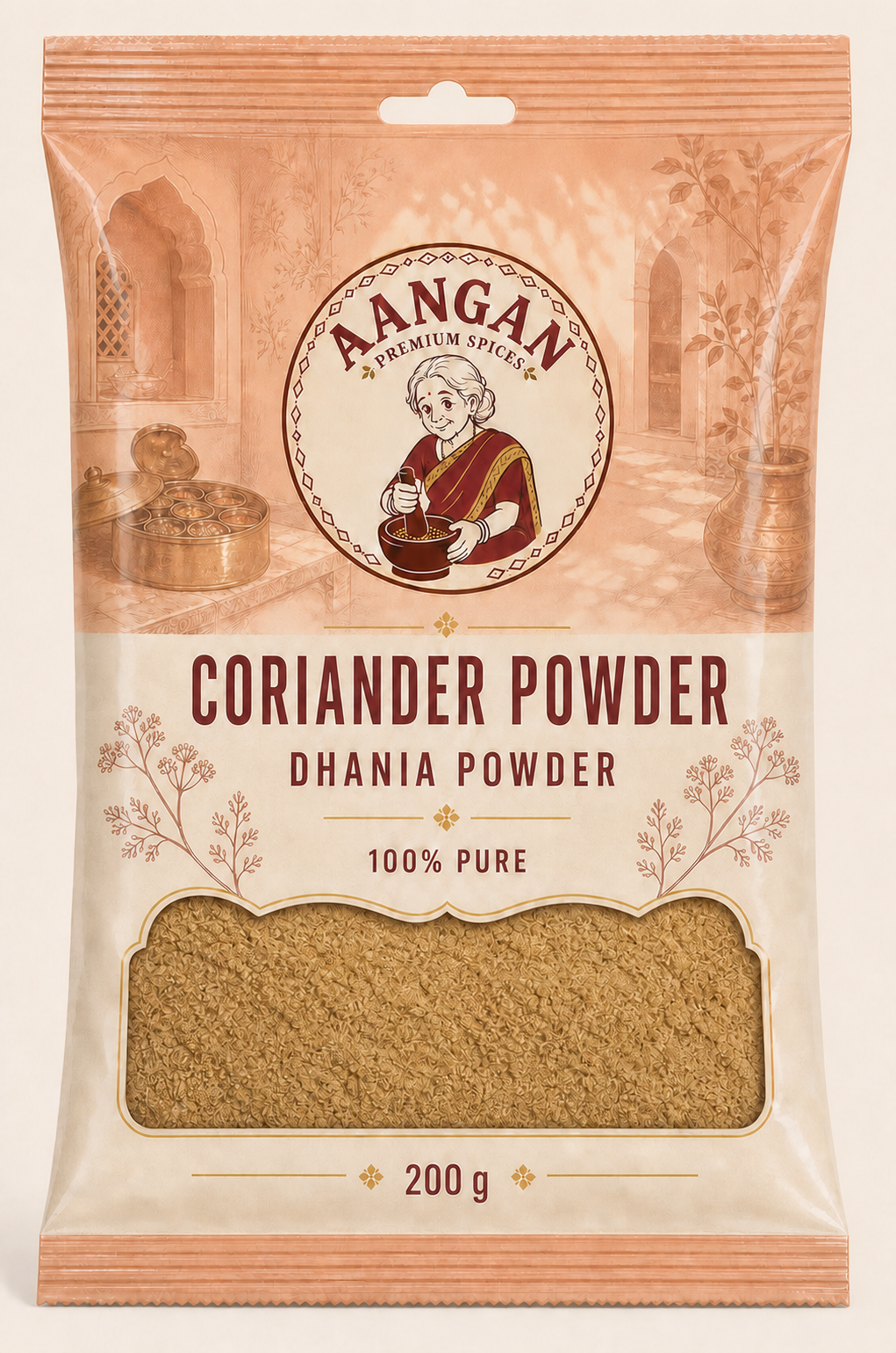 Aangan Coriander Powder 200 g Indian spice packet
