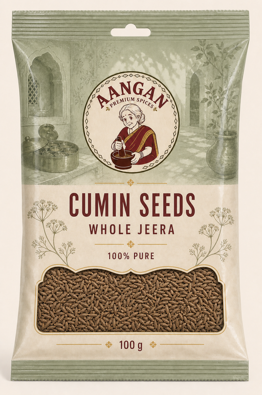 Aangan Cumin Seeds 100 g Indian spice packet