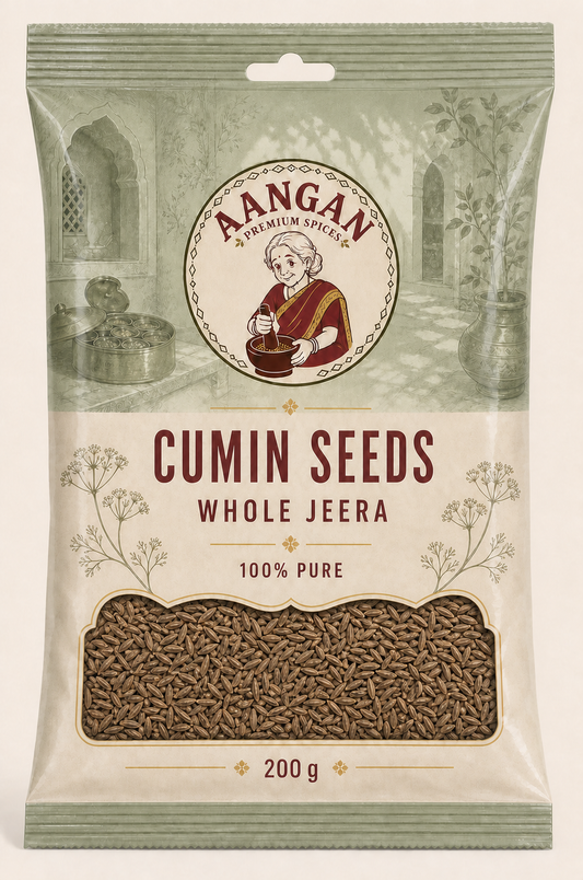 Aangan Cumin Seeds 200 g Indian spice packet