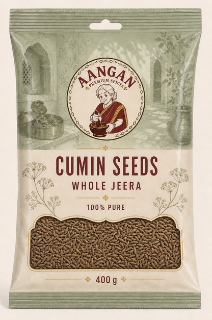 Aangan Cumin Seeds 400 g Indian spice packet
