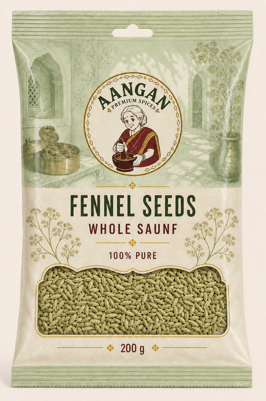 Aangan Fennel Seeds 200 g Indian spice packet