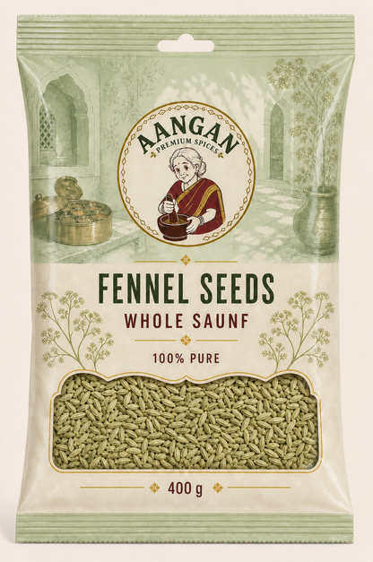 Aangan Fennel Seeds 400 g Indian spice packet