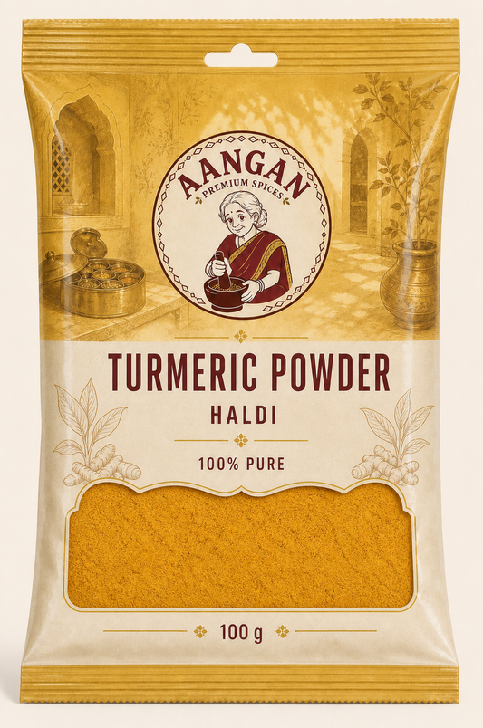 Aangan Turmeric Powder 100 g Indian spice packet