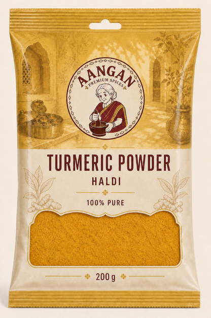 Aangan Turmeric Powder 200 g Indian spice packet