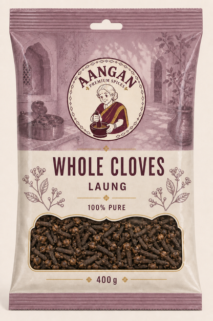 Aangan Whole Cloves 400 g Indian spice packet